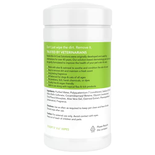 Nootie Waterless Shampoo Wipes For Dogs Aloe and Oatmeal